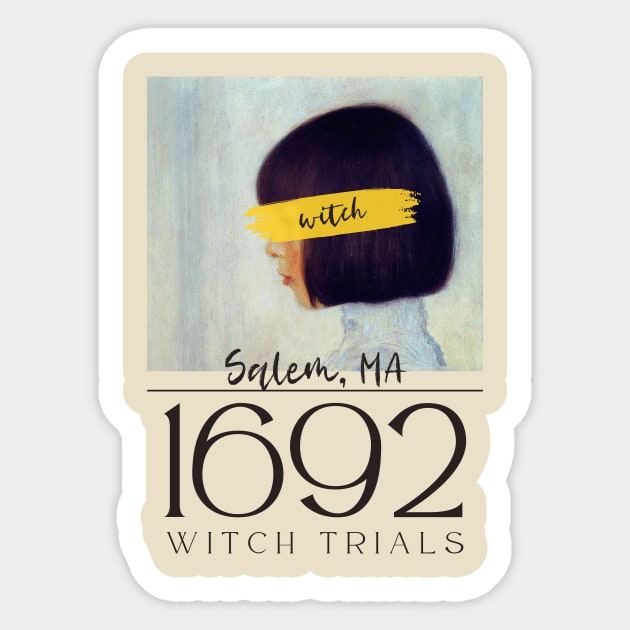 1692 Salem Witch Trials Sticker by Golden Eagle Design Studio